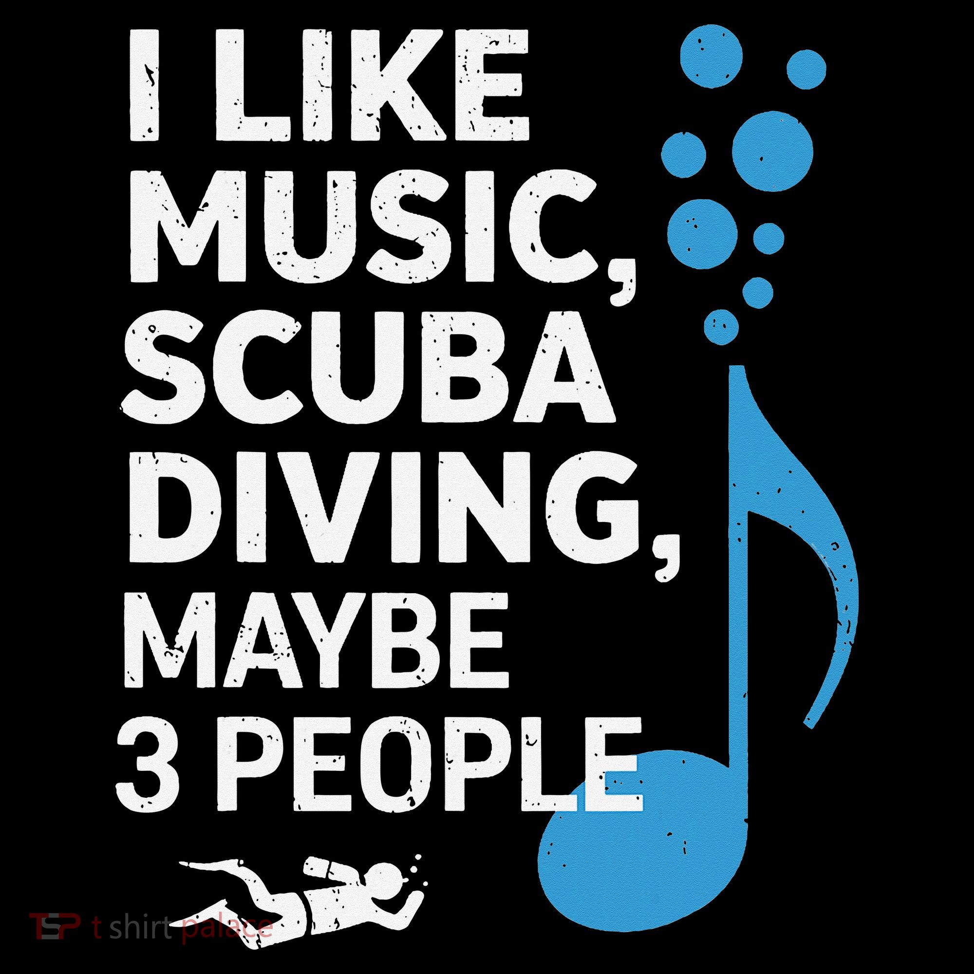 I Like Music Scuba Diving Maybe Three People Dad Fathers Coffee Mug