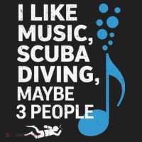 I Like Music Scuba Diving Maybe Three People Dad Fathers Beanie thumb 2