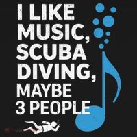 I Like Music Scuba Diving Maybe Three People Dad Fathers Coaster thumb 2
