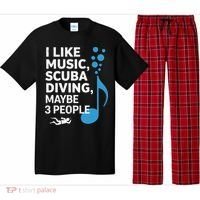 I Like Music Scuba Diving Maybe Three People Dad Fathers Pajama Set thumb 0