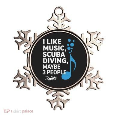 I Like Music Scuba Diving Maybe Three People Dad Fathers Ornament