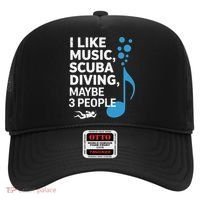 I Like Music Scuba Diving Maybe Three People Dad Fathers Hat thumb 0