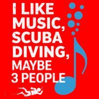 I Like Music Scuba Diving Maybe Three People Dad Fathers Santa Hat thumb 1