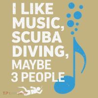 I Like Music Scuba Diving Maybe Three People Dad Fathers Polo thumb 2