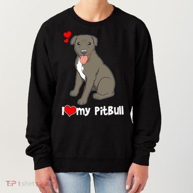 I Love My Pitbull Gift Pit Bull Terrier Gift Women's Sweatshirt