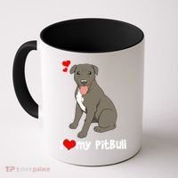 I Love My Pitbull Gift Pit Bull Terrier Gift Coffee Mug thumb 0