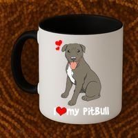 I Love My Pitbull Gift Pit Bull Terrier Gift Coffee Mug thumb 2