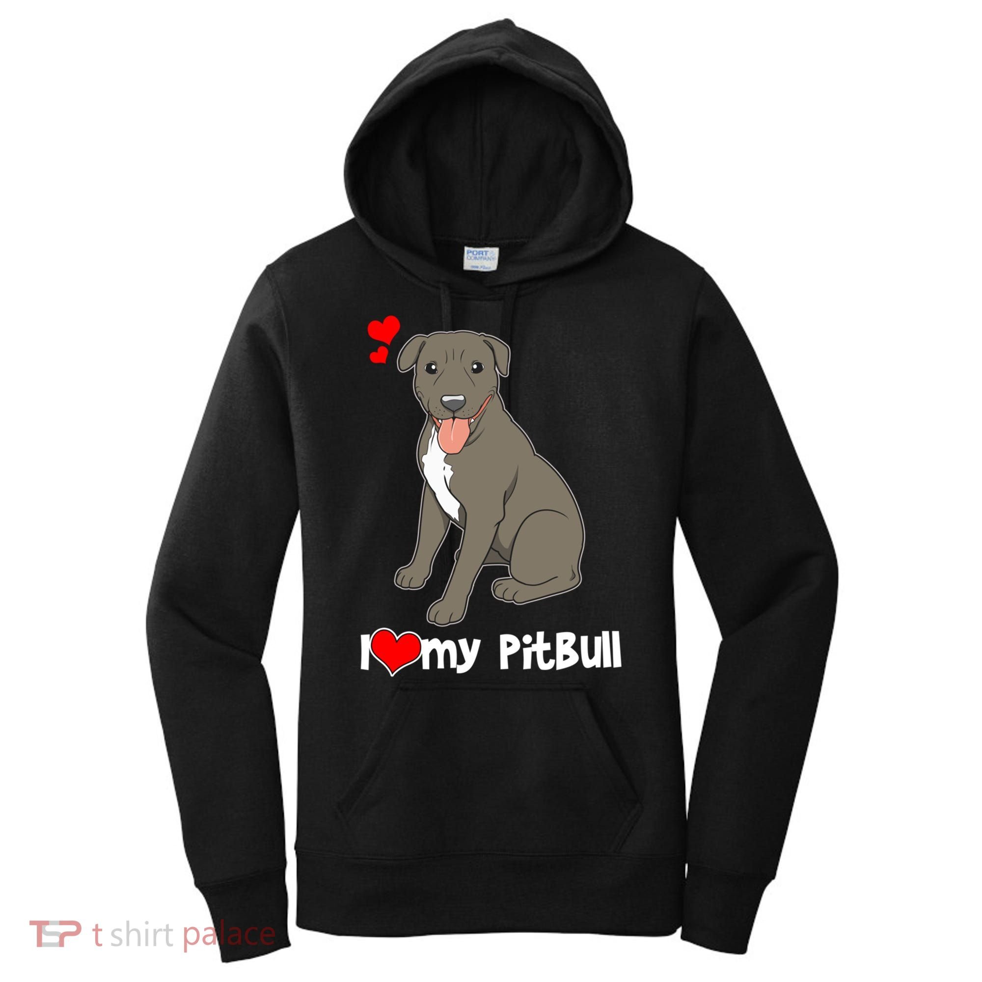 I Love My Pitbull Gift Pit Bull Terrier Gift Women's Hoodie