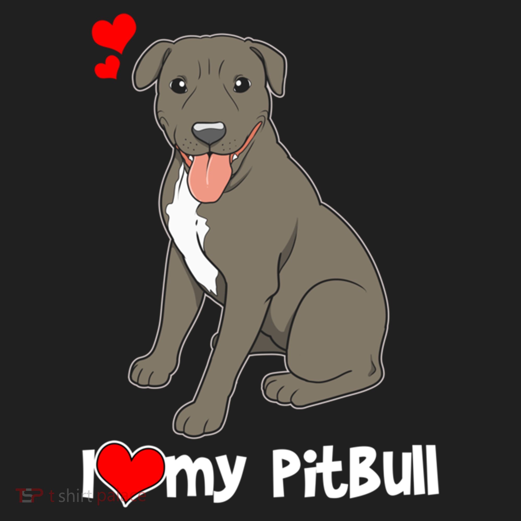 I Love My Pitbull Gift Pit Bull Terrier Gift Golf Towel
