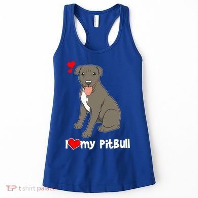 I Love My Pitbull Gift Pit Bull Terrier Gift Women's Tank Top