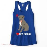 I Love My Pitbull Gift Pit Bull Terrier Gift Women's Tank Top thumb 0