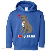 I Love My Pitbull Gift Pit Bull Terrier Gift Toddler Hoodie thumb 0
