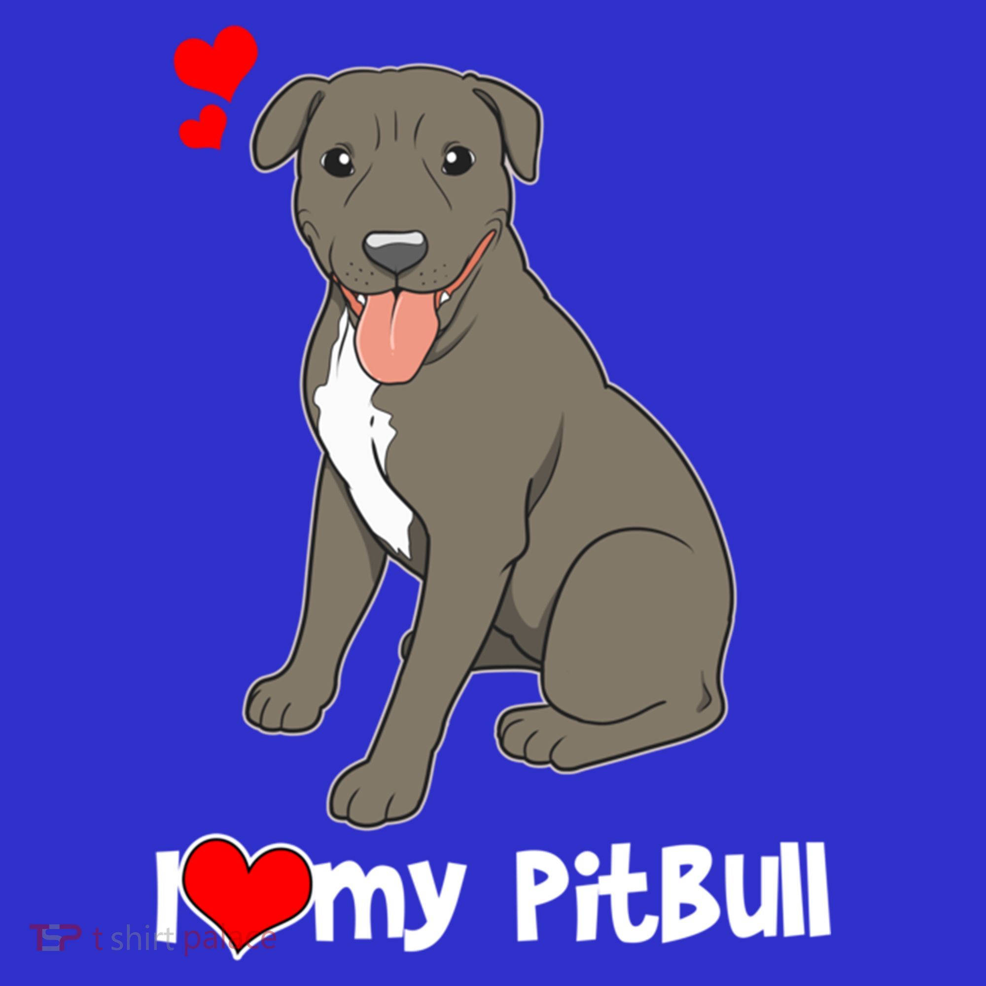 I Love My Pitbull Gift Pit Bull Terrier Gift Toddler Hoodie