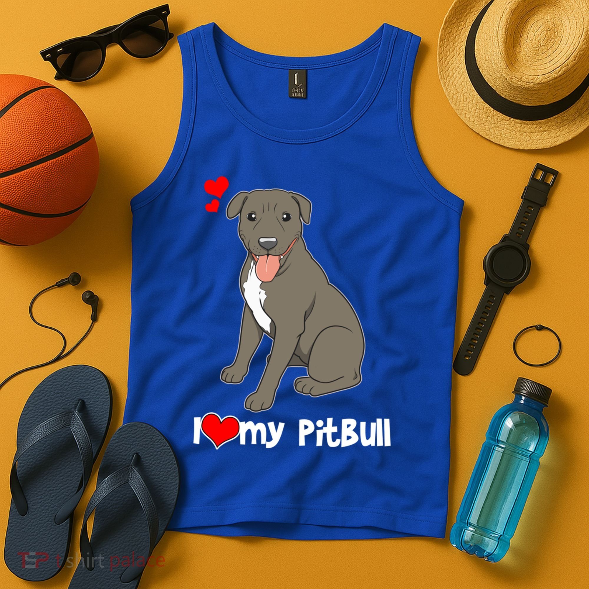 I Love My Pitbull Gift Pit Bull Terrier Gift Tank Top