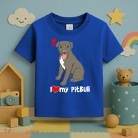 I Love My Pitbull Gift Pit Bull Terrier Gift Toddler T-Shirt thumb 3