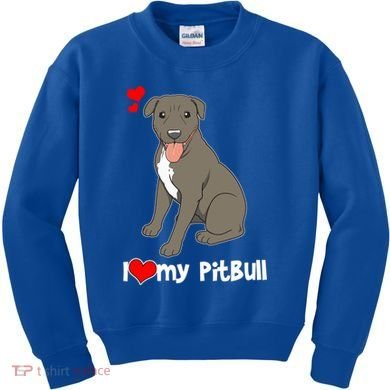I Love My Pitbull Gift Pit Bull Terrier Gift Kids Sweatshirt