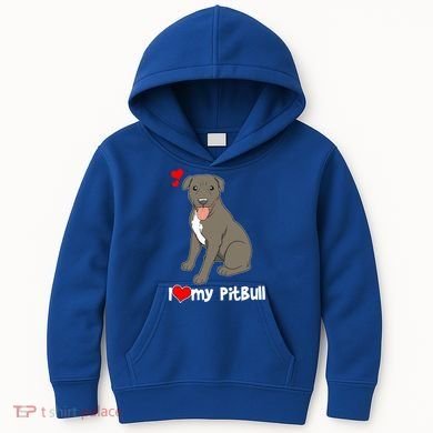 I Love My Pitbull Gift Pit Bull Terrier Gift Kids Hoodie