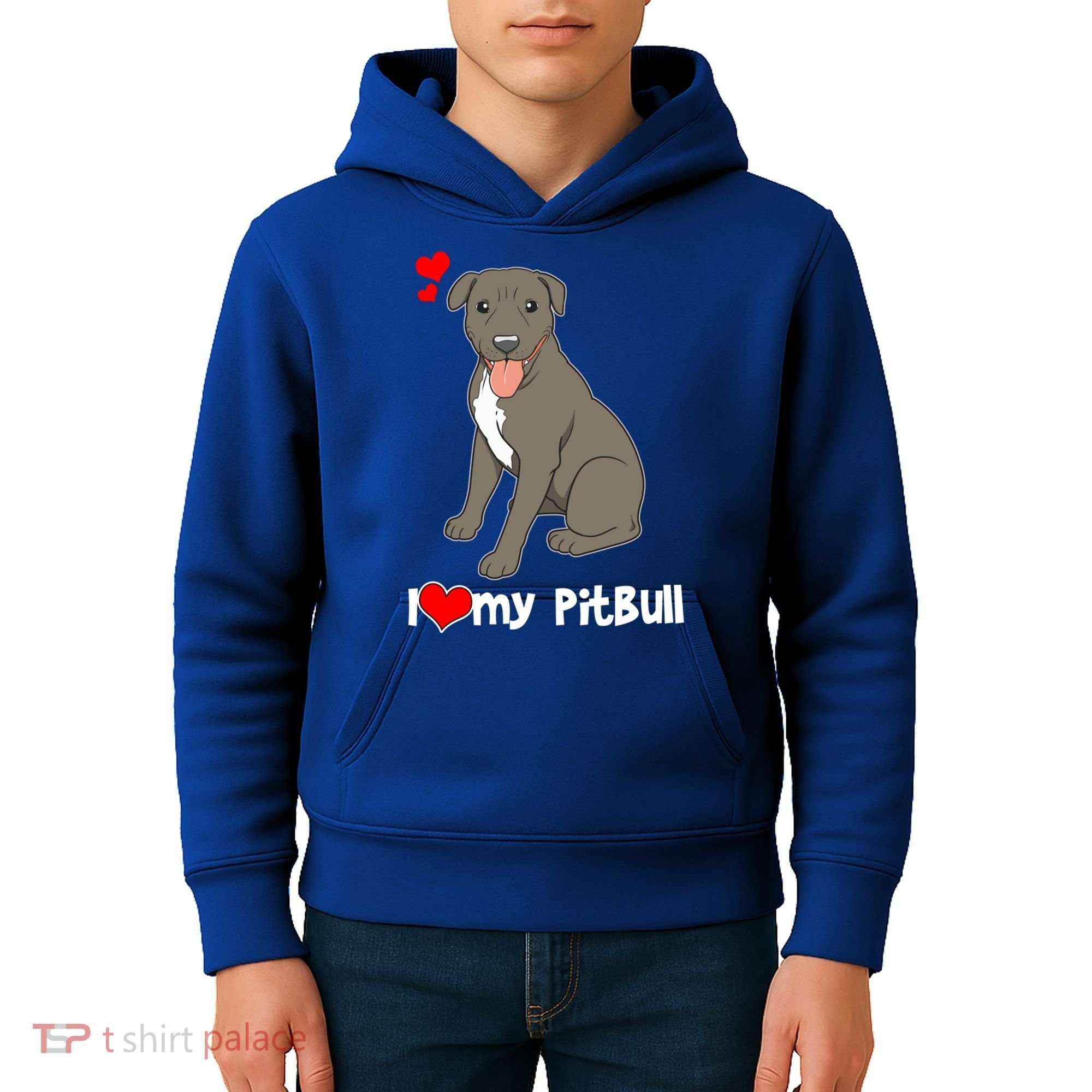 I Love My Pitbull Gift Pit Bull Terrier Gift Kids Hoodie