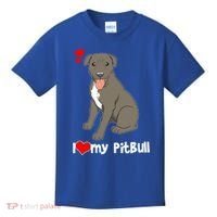 I Love My Pitbull Gift Pit Bull Terrier Gift Kids T-Shirt thumb 0