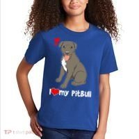 I Love My Pitbull Gift Pit Bull Terrier Gift Kids T-Shirt thumb 2