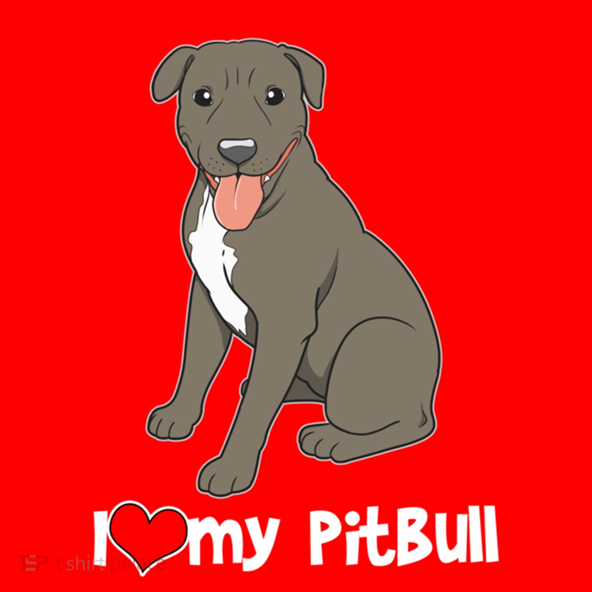 I Love My Pitbull Gift Pit Bull Terrier Gift Santa Hat