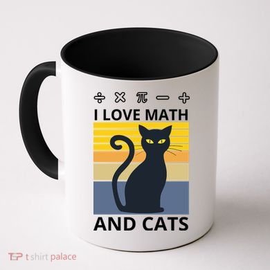 I Love Math And Cats Coffee Mug