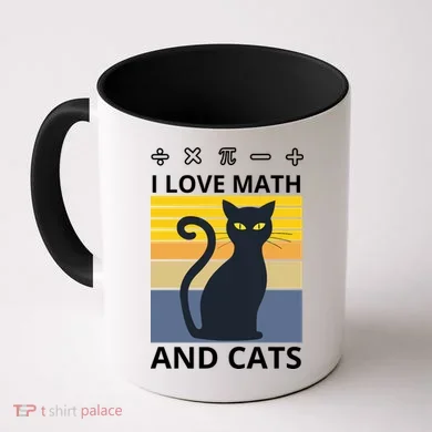 I Love Math And Cats Coffee Mug