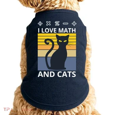 I Love Math And Cats Doggie Tank