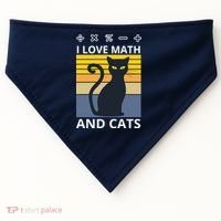 I Love Math And Cats USA-Made Doggie Bandana thumb 0