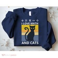 I Love Math And Cats Sweatshirt thumb 2