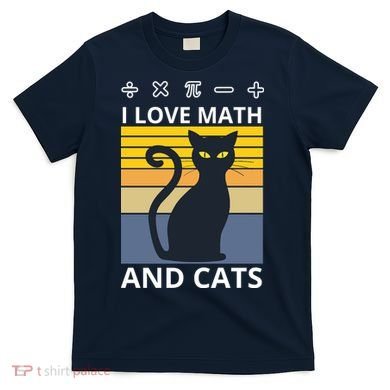 I Love Math And Cats T-Shirt