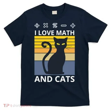 I Love Math And Cats T-Shirt
