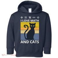 I Love Math And Cats Toddler Hoodie thumb 0