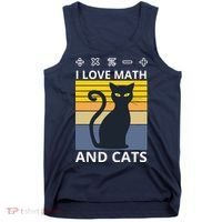 I Love Math And Cats Tank Top thumb 0