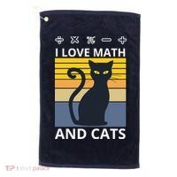 I Love Math And Cats Golf Towel thumb 0