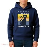I Love Math And Cats Kids Hoodie thumb 4