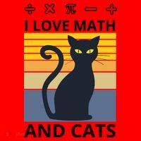 I Love Math And Cats Santa Hat thumb 1