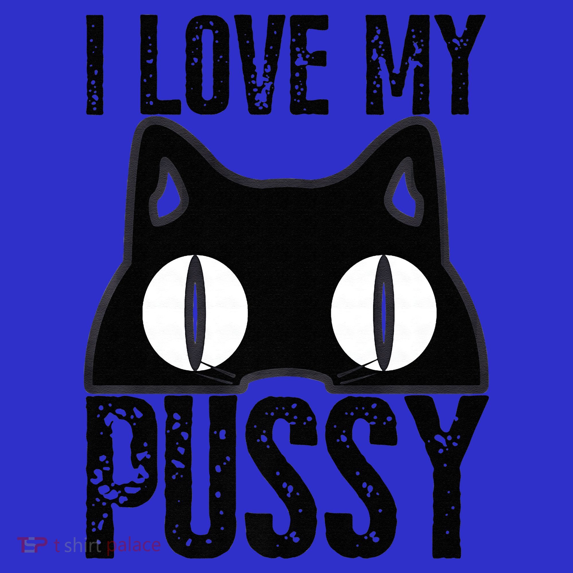 I Love My Pussy Cat Funny Halloween Cats Spiderweb Premium Mousepad