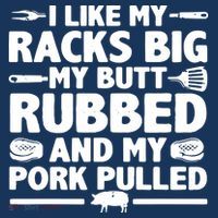 I Like My Racks Big My Butt Rubbed & Pork Pulled BBQ Bucket Hat thumb 4