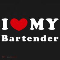 I Love My Bartender I Heart My Bartender Meaningful Gift Women's Hoodie thumb 2