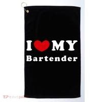 I Love My Bartender I Heart My Bartender Meaningful Gift Golf Towel thumb 0