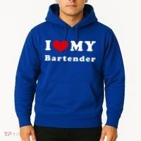I Love My Bartender I Heart My Bartender Meaningful Gift Hoodie thumb 2