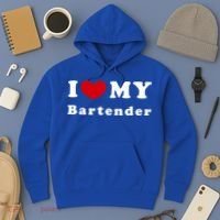 I Love My Bartender I Heart My Bartender Meaningful Gift Hoodie thumb 3