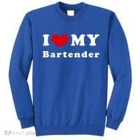 I Love My Bartender I Heart My Bartender Meaningful Gift Sweatshirt thumb 0