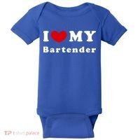 I Love My Bartender I Heart My Bartender Meaningful Gift Baby Bodysuit thumb 0