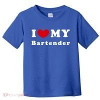 I Love My Bartender I Heart My Bartender Meaningful Gift Toddler T-Shirt thumb 0