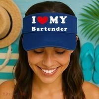 I Love My Bartender I Heart My Bartender Meaningful Gift Visor thumb 2