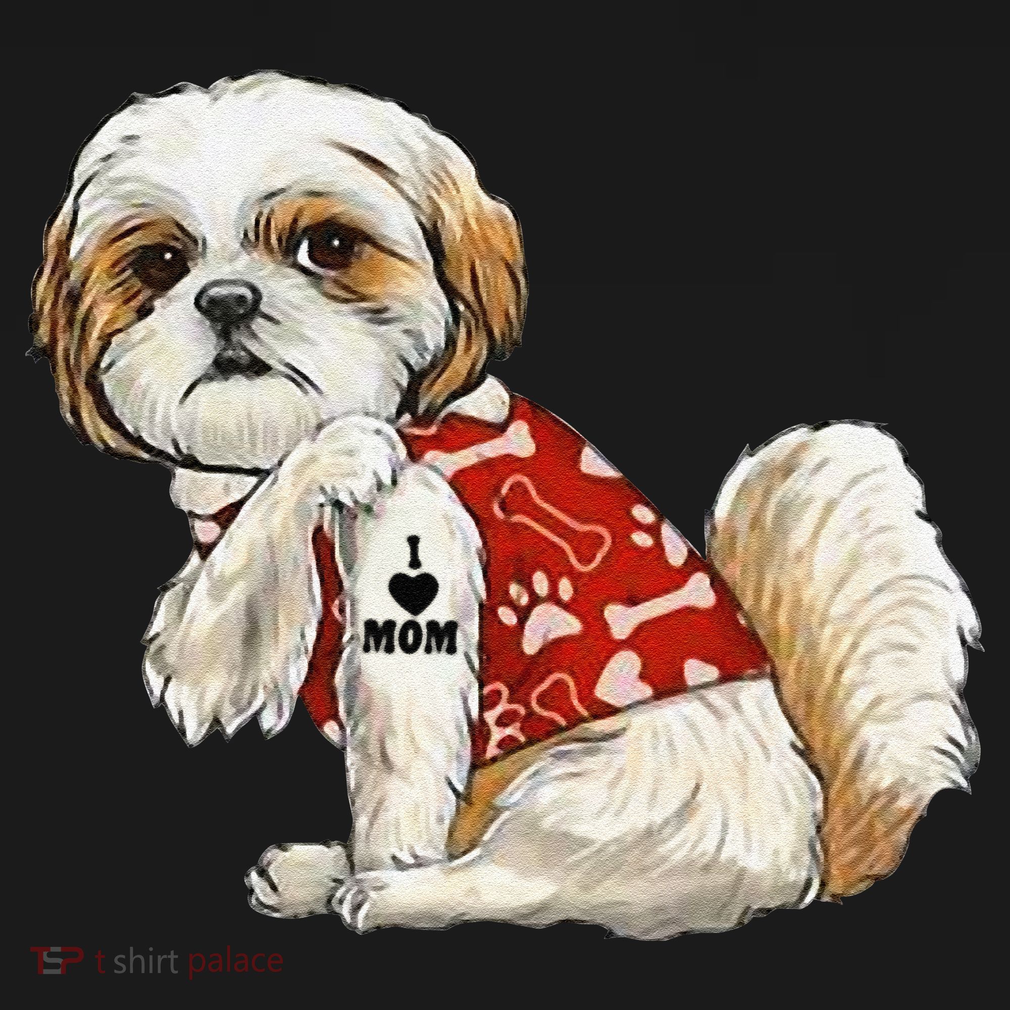 I Love Mom Tattoo Shih Tzu Mom Funny Mother's Day Gift Sweatshirt