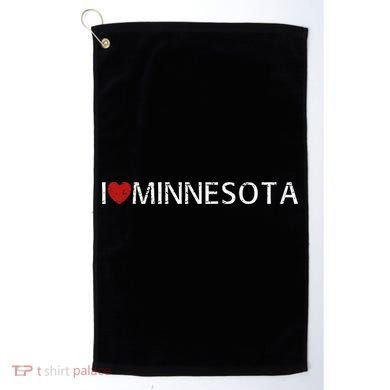 I Love Minnesota Golf Towel