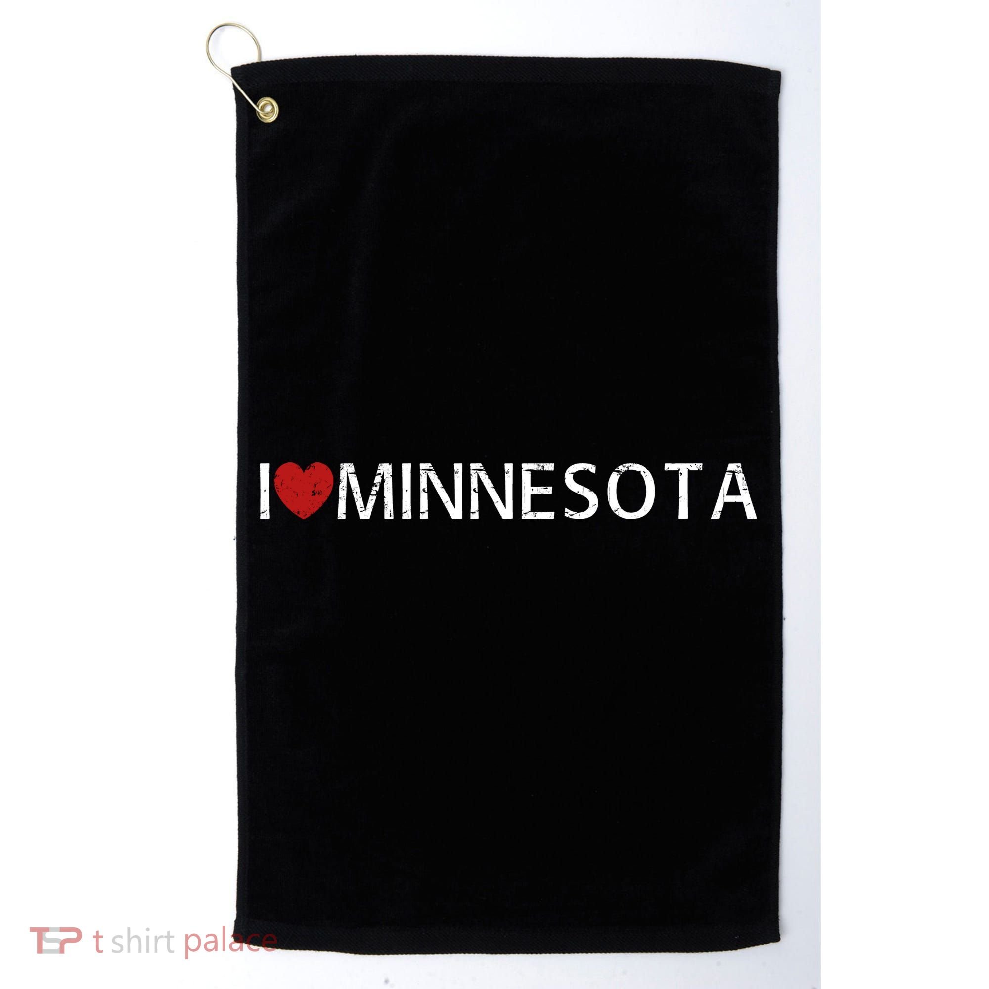 I Love Minnesota Golf Towel